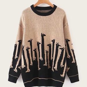 Black and Tan Giraffe Sweater